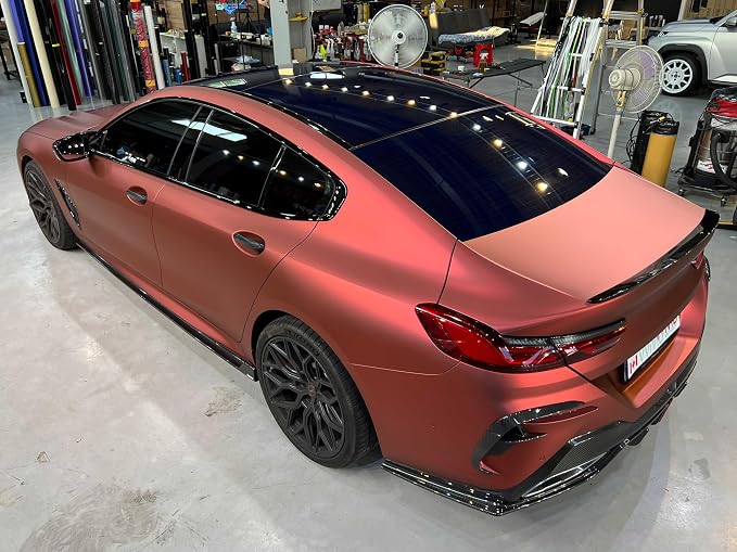 ColorFusion PPF by VViViD, Satin Stealth Chrome Red Dry Apply PPF Vinyl Car Wrap Roll 1.3ft x 5ft