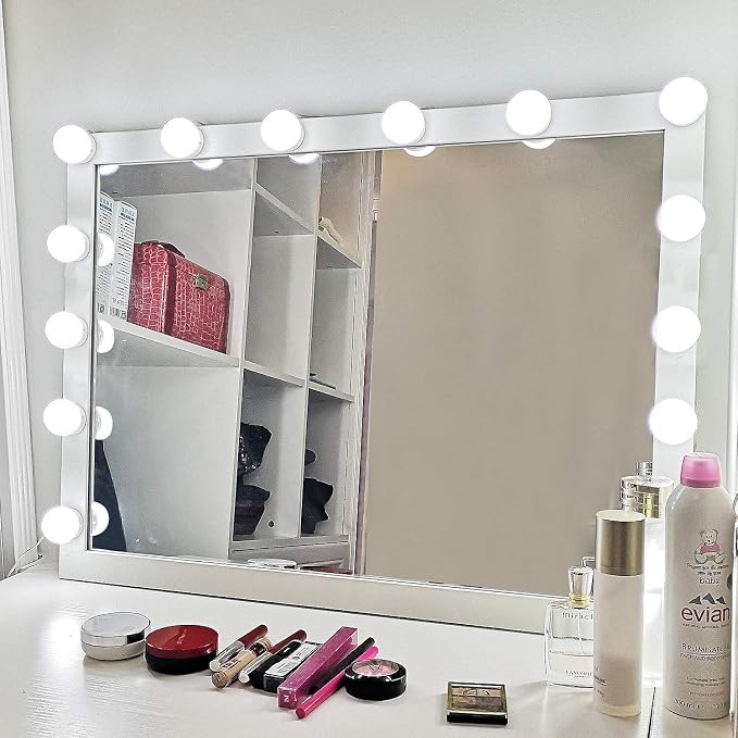 Vanity Lights for Mirror, 14-Bulb RGB Colorful DIY Hollywood Makeup Vanity Mirror Dimmable Lights