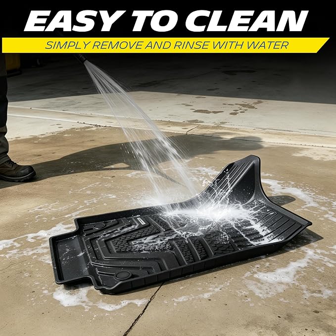Michelin Vehicle Mats, All-Weather TPE Custom Fit Liner for 2015-2026 Ford F150/2022-2025 Lightning SuperCrew & Super Cab Carpet Floor, First Row, Elite