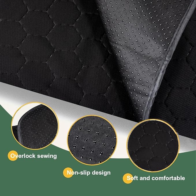 RIQINXIN Non-Slip Absorbent Incontinence Bed Pads Waterproof Reusable Washable Incontinence Underpads for Adults Children Elderly Sofa 2Pcs 35x60in Black