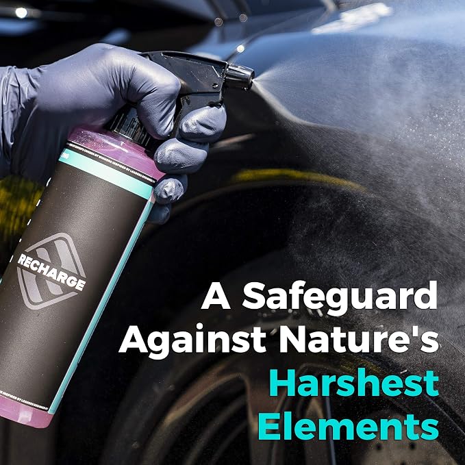 Recharge Ceramic Coating Spray (128oz) | Ultra-Hydrophobic Car Ceramic Detail Spray | Replaces Wax & Sealants | DIY-Friendly Protection for Cars, Trucks & SUVs | 6 Months of Protection