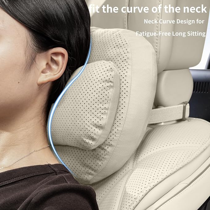 Car Neck Pillow, Soft Car Headrest Neck Rest Cushion for Driving | Comfortable Neck Pillow for Driving, Ergonomic Car Neck Support Pillow for Relieve Driving Fatigue, Universal for Car Office