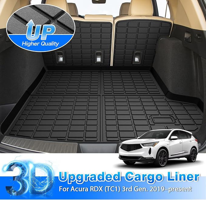 RDX Cargo mat - Trunk Mat for Acura RDX 2019-2025, All Weather Trunk Mat & Backrest Mat for RDX Accessories, Heavy Duty Rubber Mats, Car Accessories