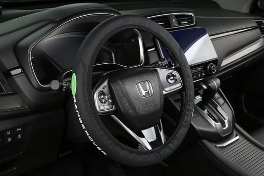 Car Steering Wheel Cover, Leather, Anti-Slip Lining, Universal for Range Rover, 14.5-15 Inch, Black