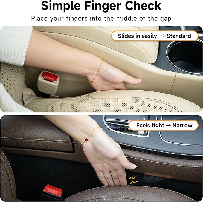 Givifive Car Seat Gap Filler Set of 2, 3IN1 Seat Side Gap Filler Plug with Storage Slot & Hook Function, Soft Foam Universal Fit Car SUV Truck Fill Gap Between Seats Console Organizer（Dark Brown）