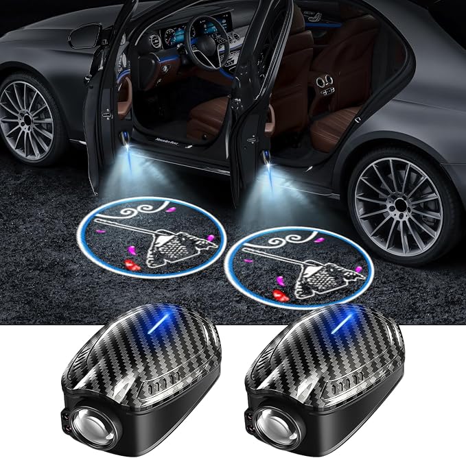 2Pcs Car Door Light Car - Door Projector Logo Light for Universal Rechargeable Courtesy LED Lights, Suitable fit All Models(wukong)