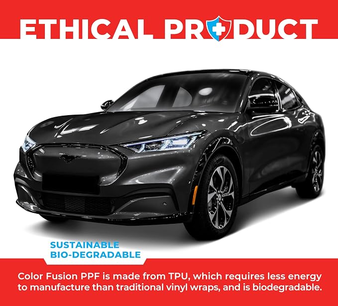 ColorFusion PPF by VViViD, Gloss Metallic Shadow Ash Grey Dry Apply PPF Vinyl Car Wrap Roll 20ft x 5ft