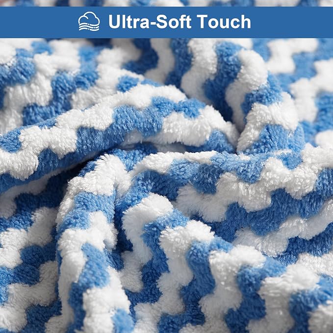 JOYMOOP 108 Packs Microfiber Cleaning Cloths, 10" x 10" Reusable Kitchen Towels, Lint-Free Cleaning Rags, Super Absorbent Cleaning Cloths for Kitchen, Car, and Household Cleaning, Blue