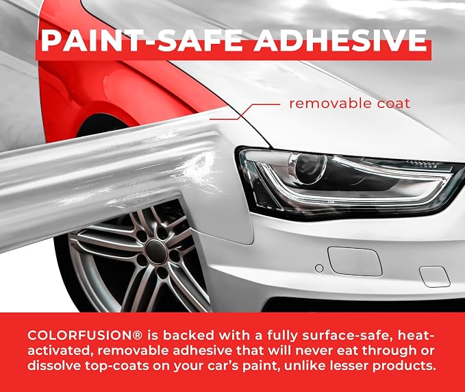 ColorFusion PPF by VViViD, Gloss Polar White Dry Apply PPF Vinyl Car Wrap Roll 6ft x 5ft