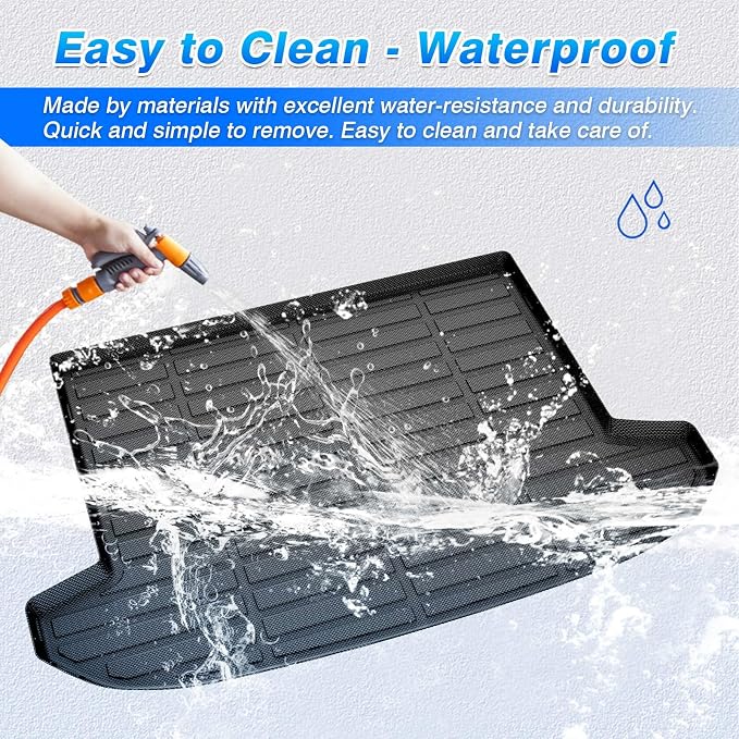 Cartist Custom Fit for Cargo Liner KIA Sportage 2017-2022 (Cargo Tray in Upper Deck Position) All Weather Trunk Mat Anti-Slip Rear Trunk Floor Mat Waterproof TPE