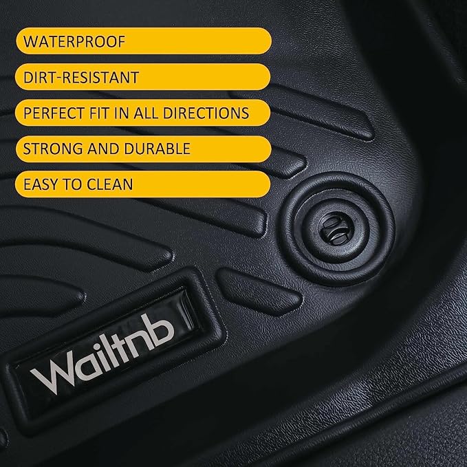 Floor Mats Custom for 2018-2025 Audi Q5 / SQ5 2023 2022 2021 2020 2019 2018 All Weather Protection Non-Slip Durable Floor Liners Fits Front& 2nd Row Full Set Black Accessories