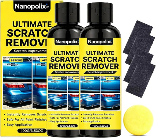 Scratch Remover – Eliminate All Car Scratches in 60 Seconds, Cloth Scratch Remover Kit, for Minor Car Paint & Scratch Repair, Swirl & Water Spots Remover (2pcs, 100g)