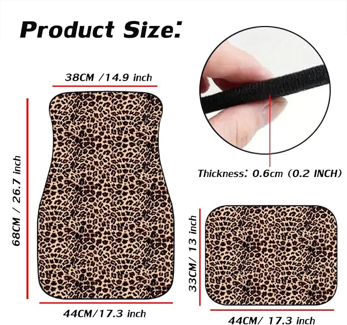 Car Floor Mats Non-Slip Automotive Floor Mats All-Weather Front Rear Car Floor Foot Mat Sets of 4 Pieces Foot Mats Rugs Carpet for Car Trucks SUV Sedans (NO.47)