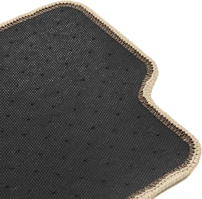 Fit 2008-2017 Mitsubishi Lancer Floor Mats Nylon Beige | IKON MOTORSPORTS, 4PCS Auto Car Front Rear Car Mats Carpets Replacement Factory Fitment 2009 2010 2011 2012 2013 2014