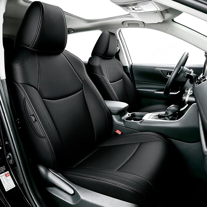 AOMSAZTO Seat Covers for Toyota Corolla 2020 2021 2022 2023 2024 2025 2026 SE & 2023-2026 XSE & 2025 FX, Custom Fit Full Set Faux Leather Black