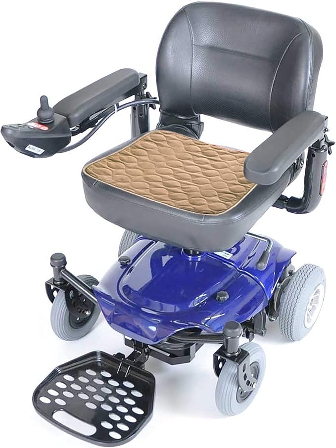 RMS Incontinence Chair Pad - Washable & Reusable Seat Protector & Bed Pad 22"x21" (Tan)