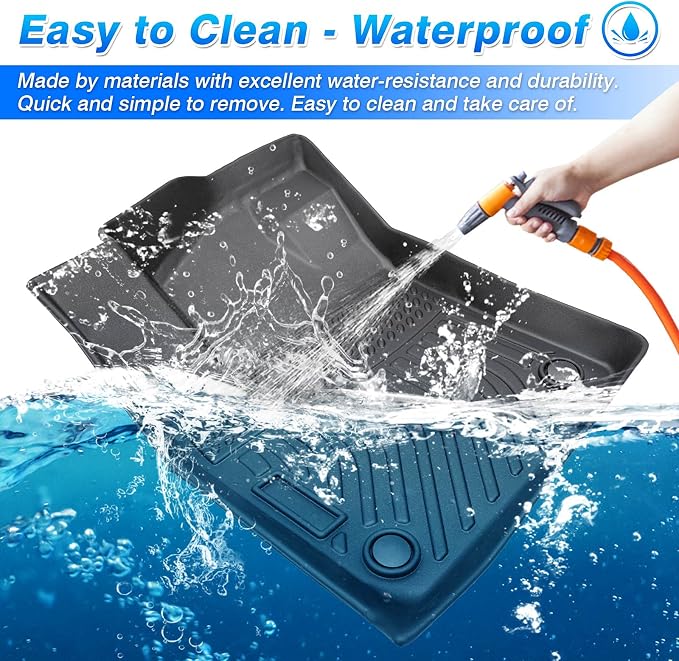 Floor Mats Fit for Volkswagen VW Atlas 2018-2026 (6&7 Seater), All Weather Floor Mat for Atlas Accessories, Waterproof Heavy Duty (2 Rows)
