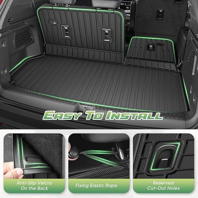 Cartist Floor Mats for Chevy Traverse/GMC Acadia 2024-2026 (Only for 7 Seats) & Buick Enclave 2025-2026, All Weather Cargo Liner for Traverse Accessories, Heavy Duty Car Mats, Car Accessories