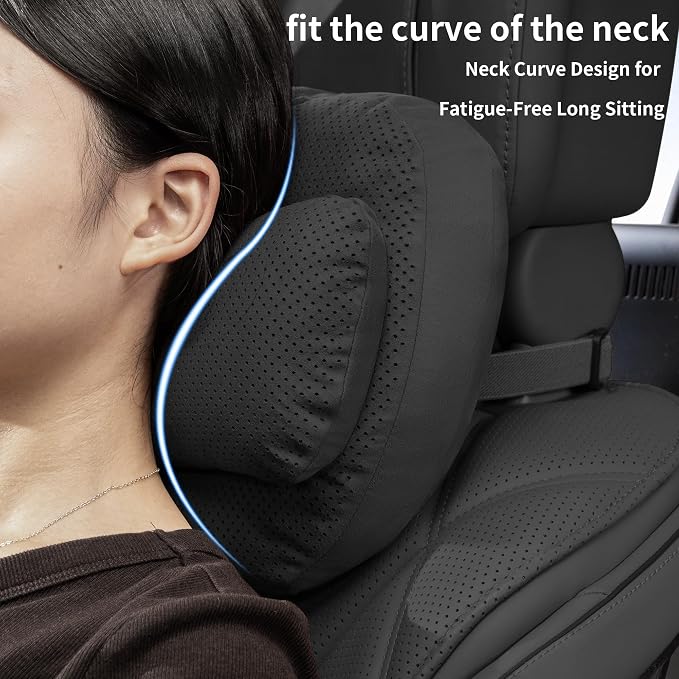 2 Pack Car Neck Support, Ergonomic Drive Seat Head Cushion Pillow | Car Pillow for Neck Support, Softness Car Headrest Pillow for Driving, Ergonomic Car Neck Support Pillow for Car Home Office