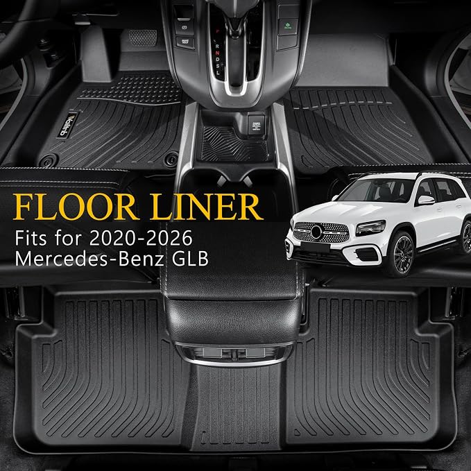 Wailtnb-Mats for Mercedes Benz GLB 2020-2026 Mercedes Benz GLB250 / GLB35 AMG 2020-2026 Floor Mat All Weather Floor Liner Car Mat for GLB Custom Fit Automotive Accessories