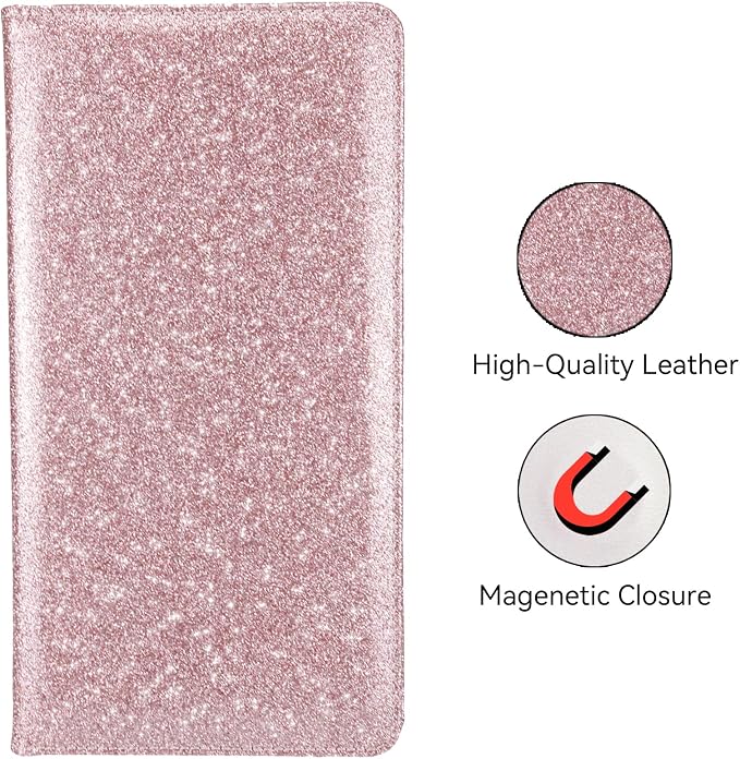 Car Registration and Insurance Holder, Bling Premium Pu Leather Vehicle Glove Box Organizer, Prefect Leather License Registration Holder for Driver License, Cards & Essential Documents (Pink)