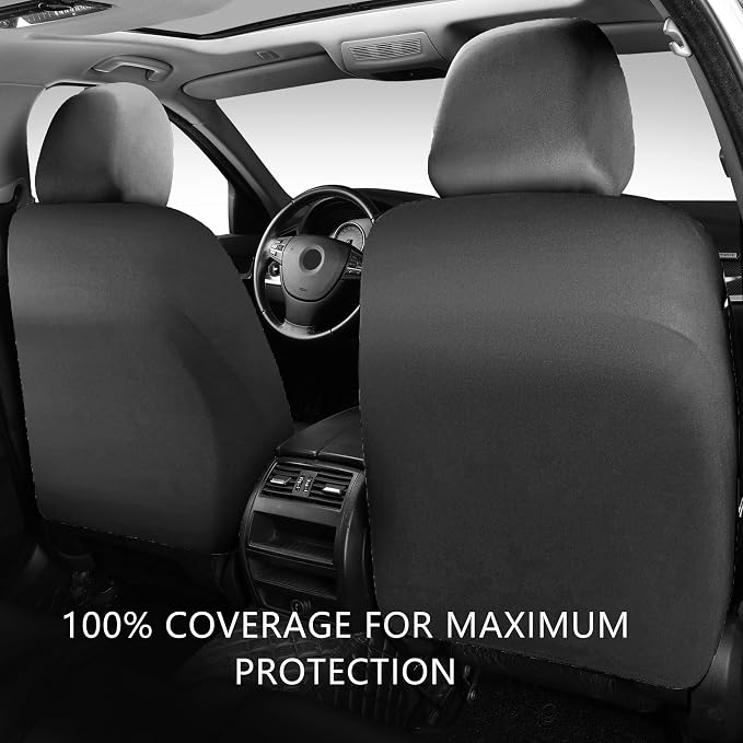 HChengkikz Front Car Seat Cover, Waterproof Nappa Leather (Gray) | Breathable, Airbag compatible, Easy to Install, Universal Fit for Most Cars, Sedans, SUVs, Vans, Trucks