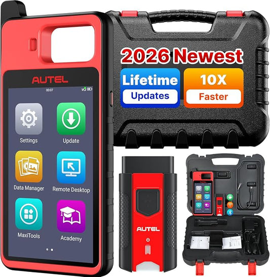 Autel Scanner MaxiIM KM100 (X), 2026 OBD2 Car Diagnostic Tool, V200 Wireless BT OBDII Scan Tool with Lifetime Free Updates, 700+ Models, 2GB & 64GB Android 9.0, for Home Mechanics & DIYers