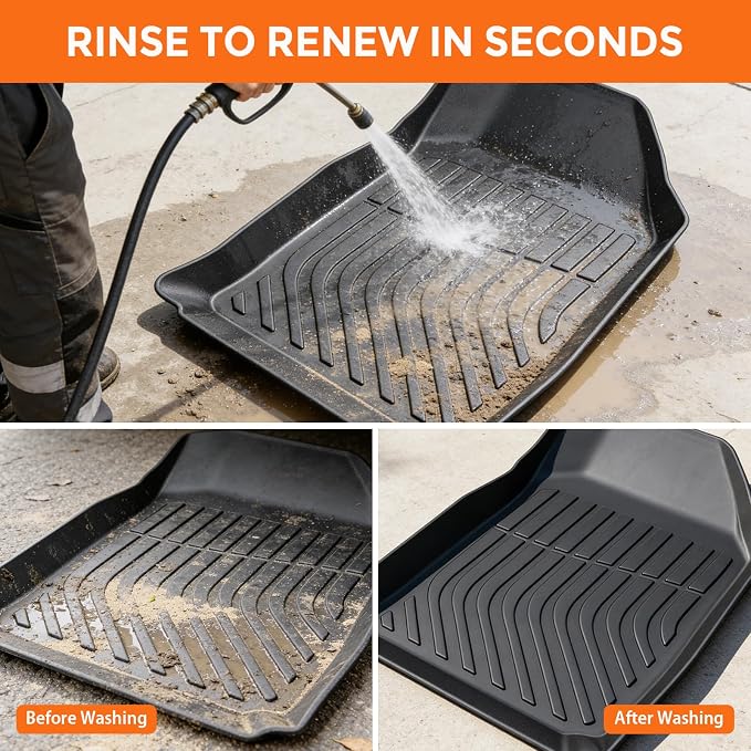 Floor Mats for Chevrolet Chevy Sonic 2012-2020 | Heavy Duty TPE All Weather Protection, Waterproof Non-Slip Black Car Liners (Two-Row Floor Mats)