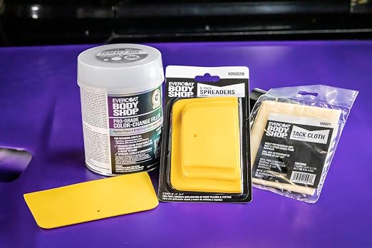 Evercoat Body Shop 105067 Pro-Grade Color-Change Putty for Filling Minor Dings, Scratches and Low Spots in Aluminum, Fiberglass & More, Easy Mix Hardener Included 13 Fl Oz.