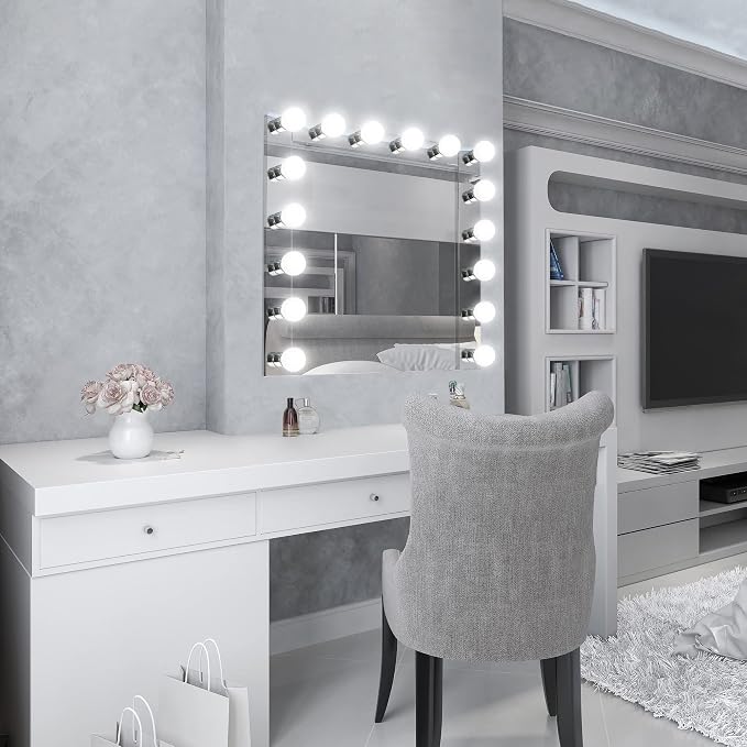Design House Vanity Lighting, Steel Construction, 4 Vanity Lights, Dimmable, Uses Four 60W Bulbs, Polished Chrome, 24.0 in. W x 4.3 in. H x 2.0 in. D, 500892