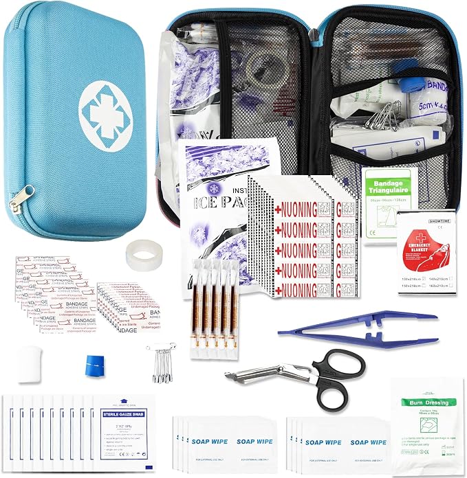 Car-Home Survival First-Aid Kit Emergency-Kit - Blue 277Piece Equipment Travel Supplies First Aid Set Home Essentials Camping Hiking YIDERBO | Camping Equipment for Camping Hiking Home Travel