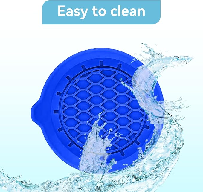 4PCS Car Cup Holder Coasters, Silicone Non-Slip Vehicle Cup Recessed Mats, Sift-Proof Automotive Interior Drink Insert Decor Accessories, Universal for SUV, Sedan, Truck (Blue)
