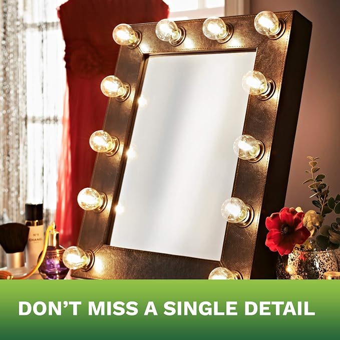 Bioluz LED 92 CRI G25 Globe Light Bulbs Clear Glass Filament 60W Replacement 5.5W Dimmable 2700K LED Bulb, Low Wattage Regular Light Bulbs LED, Bathroom Vanity Decor, 60W Edison Bulbs UL Listed-6-Pack
