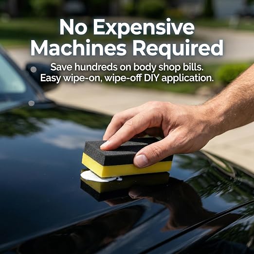 Universal Car Scratch Remover & Polishing Compound, Upgraded Auto Paint Restorer Kit for Light Scratches, Swirls & Scuffs, Safe for All Vehicle Colors, Easy DIY Clear Coat Repair with Sponge