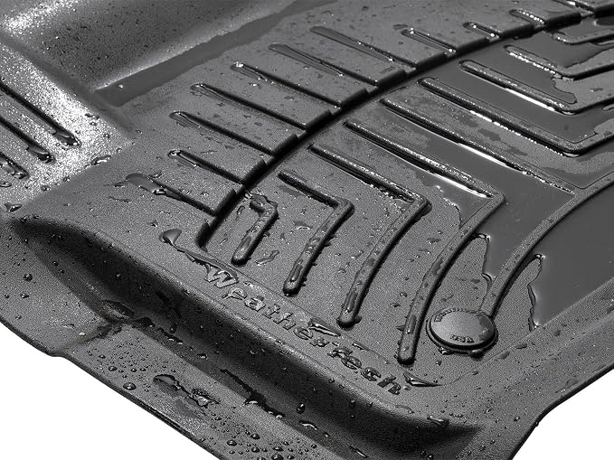 WeatherTech FloorLiner HP Custom Fit Floor Mats for Jeep Wrangler 4-Door, Wrangler Unlimited 4-Door, Wrangler 4-Door Rubicon 392-1st & 2nd Row (441313-1-2IM), Black