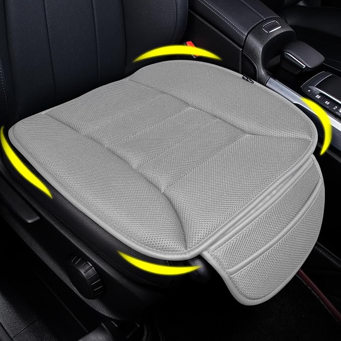 Lofty Aim Car Seat Cushion for Driving, Memory Foam Driver Seat Cushion | Car Seat Cushion for Long Driving, Automotive Seat Cushion for Pain Relief, Car Seat Pillow Fits Vehicles, Office, 4D Gray