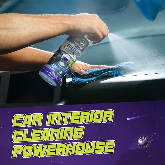 Chemical Guys Total Interior Cleaner & Protectant - 2 Pack (16 oz Each) All-in-One Car Interior Cleaner for Dash, Seats, Carpet, Glass, Vinyl, Leather, and Plastic - Galactic Scent