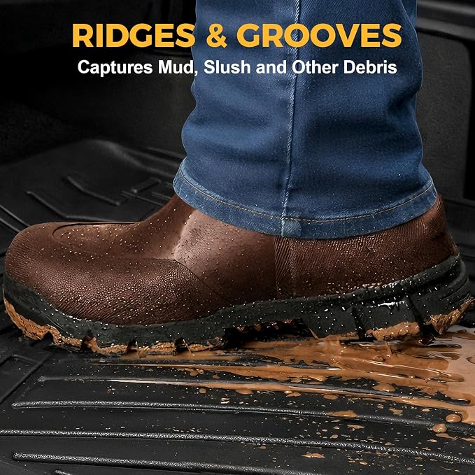 Floor Mats for Ford Bronco Sport 2021-2026, All Weather Floor Mats Trunk Cargo Liner with Backrest Protectors and Door Sill Guards Accessories, Full Coverage Set (Fit Compact Spare Tire)