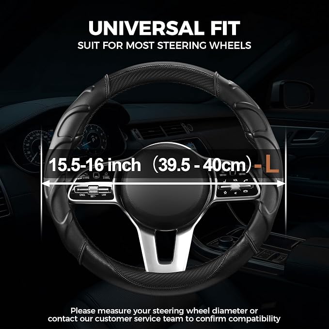 West Llama Car Steering Wheel Cover for Truck, Sporty Anti-Slip, 15.5-16 Inch