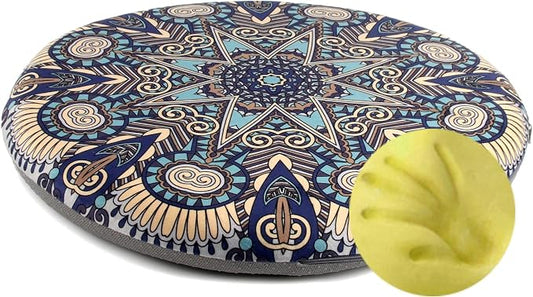 Sigmat Memory Foam Seat Cushion Anti-Slip Soft Round Stool Cushion Chair Pad 13 Inch Geometric