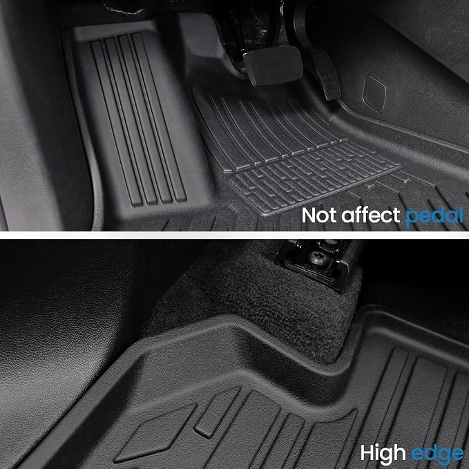 Floor Mat Cargo Mats for 2018-2022 2023 Chevrolet Chevy Traverse 7 Seats Car Mat Accessories, All Weather TPE Backrest and Lower Trunk Cargo Liner (18-23 7 Seats Set)