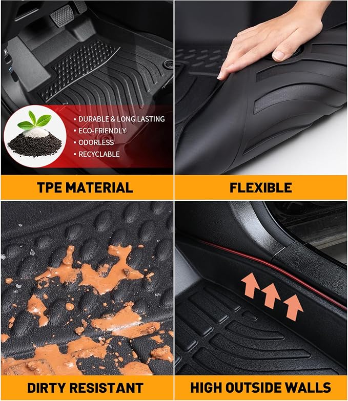 Car Floor Mats Replacement for Toyota Corolla 2014-2019 (Only Sedan Model) Heavy Duty Liner Custom Fit All Weather Protection Carpets Coverage WaterproofAccessories for Dad