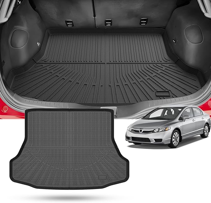 Civic Cargo Liner - Trunk Mat for Honda Civic 2006-2011, All Weather Cargo Mat for Civic Accessories, Heavy Duty Car Mats, Car Accessories