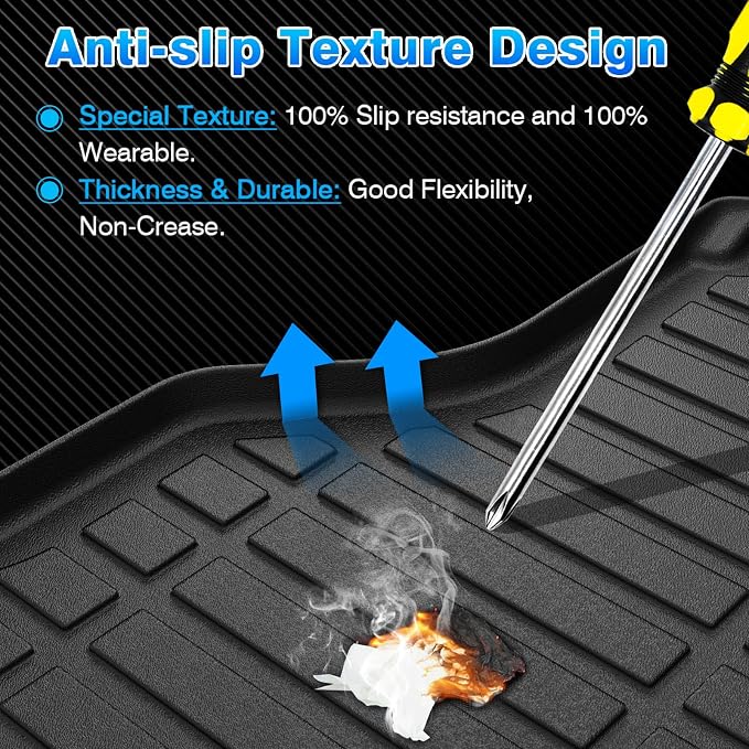 RAV4 Cargo mat - Trunk Mat for Toyota RAV4 2013-2018, All Weather Trunk Mat for RAV4 Accessories, Heavy Duty Rubber Mats, Car Accessories