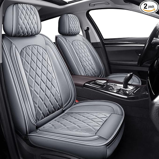 MIROZO Ram Front Seat Covers Grey, Seat Cover for Trucks Car Seat Protector Compatible with 2009-2026 RAM 1500/2500/3500 Crew Quad Cab Pickup Cushions (2 PCS Front,Gray)