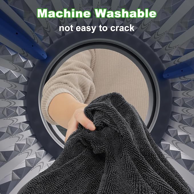 JOYMOOP Microfiber Towels for Cars, 35.4" x 23.6" Car Drying Towel, Dark Gray Reusable Car Towel, Quick Drying Car Microfiber Cleaning Cloth for RVs, SUVs, Trucks
