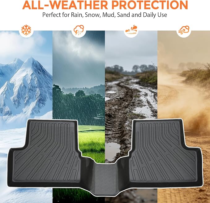 Floor Mats for Chevrolet Chevy Cruze 2011-2015 & for Cruze Limited 2016 | Heavy Duty TPE All Weather Protection, Waterproof Non-Slip Black Car Liners (Two-Row Floor Mats & Cargo Liner)