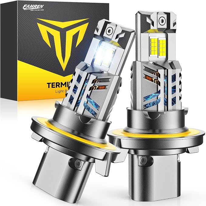 Termitor H13/9008 Light Bulbs, 6500K Cool White, 96000LM High Brightness, 32 CSP Chips, 1:1 Halogen Size, IP68 Waterproof Fog Light, Long Lifespan, Plug and Play,Pack of 2