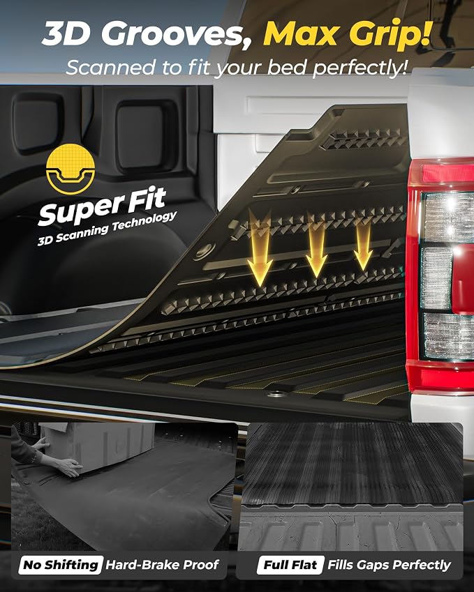 3W Front Trunk Mat & Trunk Bed Mat Fit Silverado EV/GMC Sierra EV/Sierra EV Denali 2024 2025 2026,All Weather TPE Custom Fit Car Accessories for Silverado EV/GMC Sierra EV/Sierra EV Denali