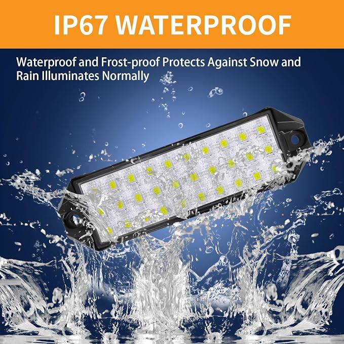 Flush Mount LED Lights Pods,7 Inch Slim 12V 24V 40W Tractor Bumper Backup Reverse Surface Off Road Driving Fog Work Flood Light Bar for Marrine,Jeep,4X4,Truck, ATV,UTV,Boat 2 Pack